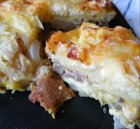 Pastel de patatas y queso raclette